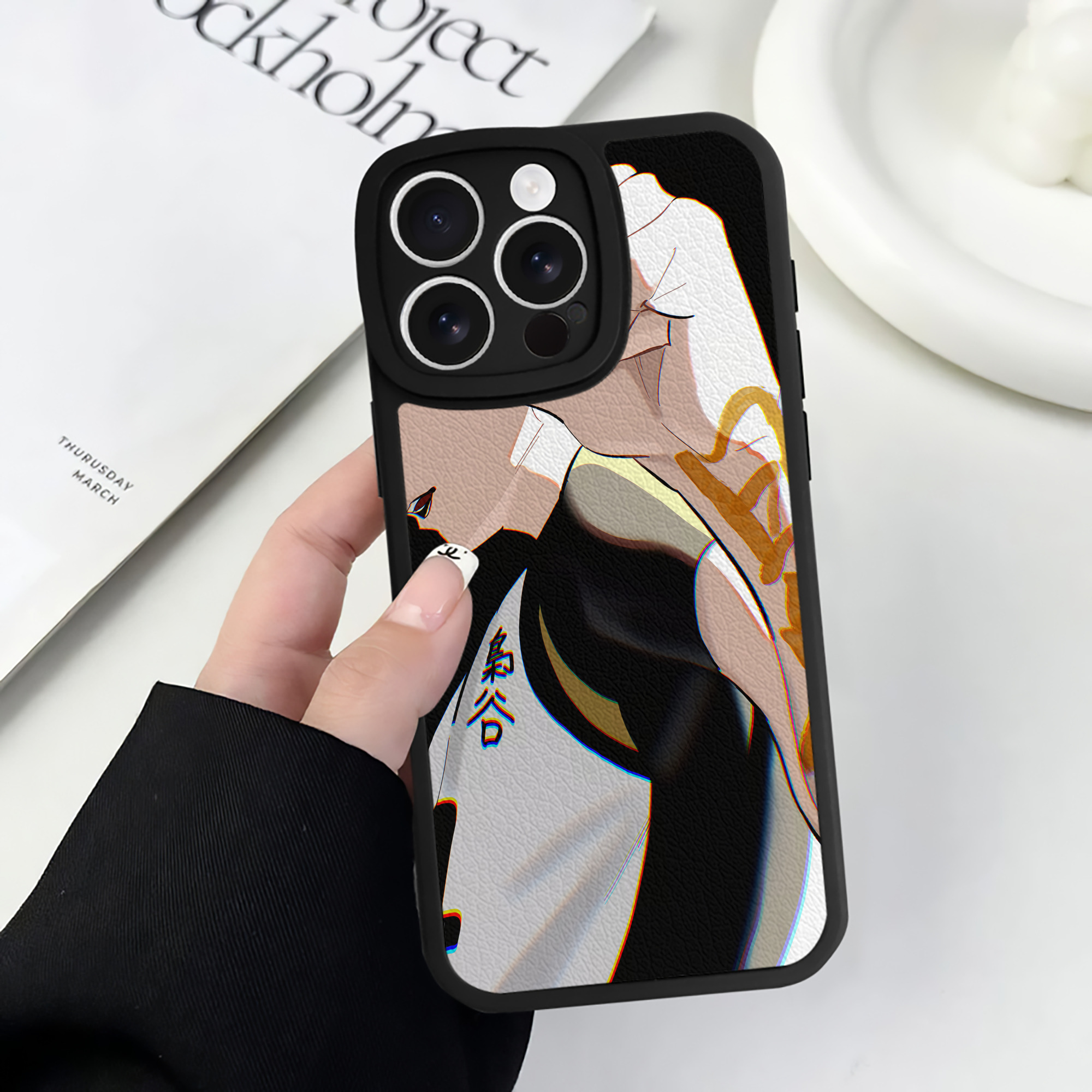 （画像用） ハイキュー!! Haikyu!! 【iPhone 16シリーズ対応】シリコンスマホケース（レザー調） 材質：シリコン